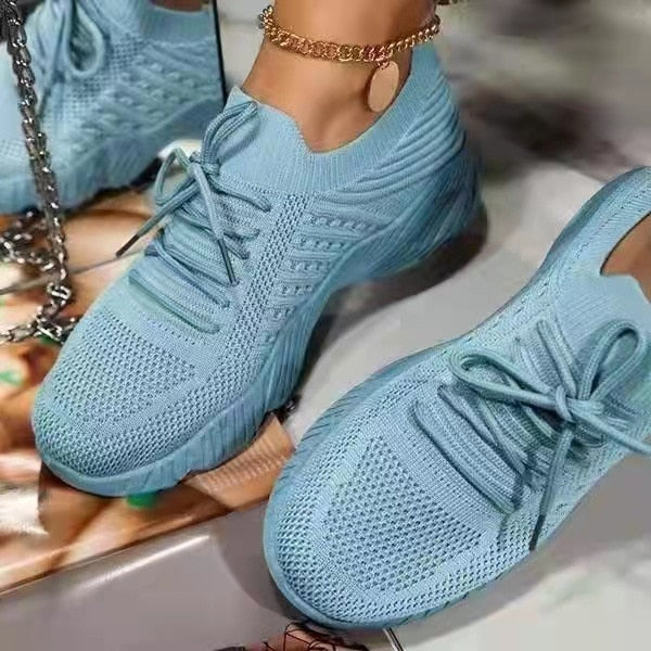 YBQJOO - Mesh andningsbara damsneakers